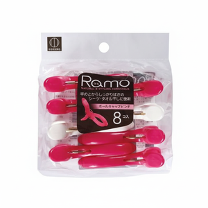RAMO 8 pezzi Pink/White Pole Catch clip per bucato eleganti spille per organizzare il tuo abbigliamento - Product Image 1