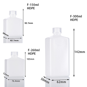 Nhà Máy Bán buôn rỗng 30ml 60ml 100ml 150ml 200ml 260ml 300ml f-series vuông HDPE nhựa thuốc thử chai phòng thí nghiệm chai nhựa - Product Image 4