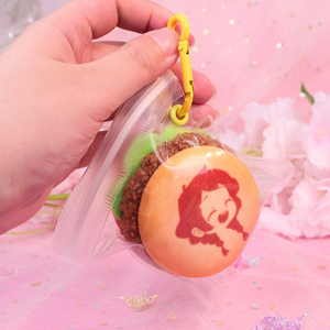 Badge bouton en peluche personnalisé, épingle à nom, <span class=keywords><strong>hamburger</strong></span> combo, vente en gros, logo, impression UV, cadeaux promotionnels d'entreprise - Product Image 4