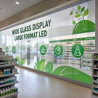 Pantalla LED Transparente de Gran Formato para Exhibición en Fachadas de Farmacias y Proyectos de Paredes de Vidrio