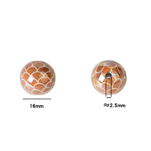 ลูกปัดอะคริลิคเคลือบยูวีลายเกล็ดปลาสีสันสดใสแบบหนา 200 ชิ้น แฟชั่น ขายส่งเครื่องประดับ ขนาด 16 มม. - Product Image 2