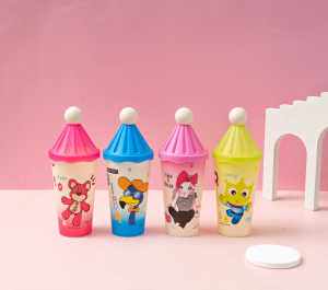 Gobelet d'apprentissage en PP sans BPA, réutilisable, motif dessin animé mignon, pour enfants et tout-petits, compatible lave-vaisselle, adapté au camping et à l'eau bouillante - Product Image 5