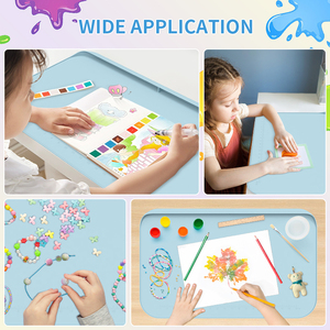 BPA-Free Custom Large <b>Silicone</b> Art <b>Mat</b> for Kids Raised Edge Painting Station <b>Mat</b> & Pads - Product Image 4