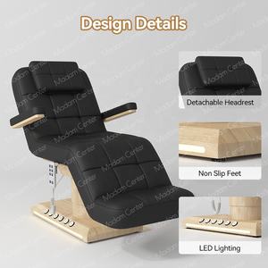 Fauteuil de <span class=keywords><strong>beauté</strong></span> électrique Madamcenter, beige, pour spa, extensions de cils, clinique esthétique, mobilier hydraulique, lit de soin du visage, Cama Facial - Product Image 5