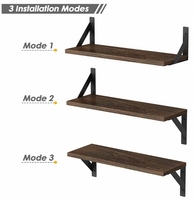 Ensemble de chambre à coucher salon de haute qualité de 3 étagères en bois d'organisation étagère de rangement étagère murale en métal pour mur