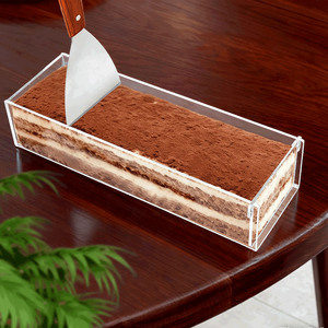 Caja de Plástico para Tiramisú de 30/40/50 cm, Contenedor para Tiramisú, <span class=keywords><strong>Molde</strong></span> para Pastel de Tiramisú con Tapa Transparente y Laterales Desmontables - Product Image 3