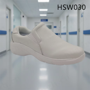 Chaussures <span class=keywords><strong>de</strong></span> <span class=keywords><strong>sécurité</strong></span> en cuir pleine fleur blanc LXG, qualité atelier <span class=keywords><strong>de</strong></span> purification, pour infirmières, à enfiler, populaires aux États-Unis HSW030 - Product Image 1