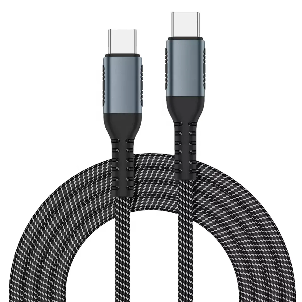 USB Cables Fast Charging Type C To C Data Cable Charger 100W Wired braided Cable For Mobile Phone Accessories