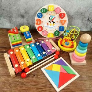 0-6years Baby Colorful Musical Piano Playing Toys Kids Multi Educational Montessori Smooth Wooden <b>Puzzle</b> Set - Product Image 3