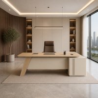 Bureau de direction en bois moderne, durable et luxueux, avec rangement, design modulaire, pour usage en bureau, multifonctionnel