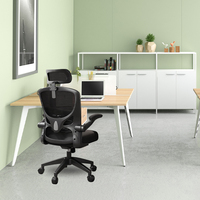Fauteuil de Bureau Exécutif Ergonomique en Maille Pivotant à Dossier Haut Grande Taille pour Gros et Grands, Vente en Gros