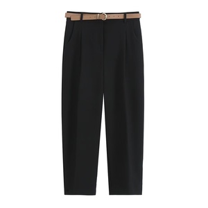 Nuovi <span class=keywords><strong>Pantaloni</strong></span> Casual da Donna Primavera 2026, Vita Media, in Poliestere, Eleganti e alla Moda <span class=keywords><strong>con</strong></span> <span class=keywords><strong>Cintura</strong></span>, Gamba Dritta - Product Image 2