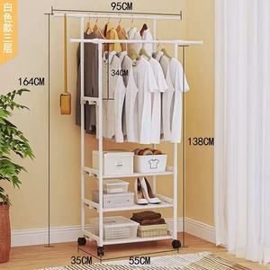 Organizzatore di ingresso a 4 livelli in acciaio al carbonio da 80cm stile semplice cappotto e scarpiera in bianco o nero per la moderna decorazione per la casa cappello - Product Image 1
