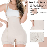 Bodys gainants à fermeture éclair latérale, Fajas Colombianas Moldeadoras, Gaines chirurgicales post-liposuccion Phase 2, Haute compression, Rehausseur de fesses