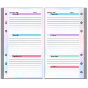 Carnet de notes à feuilles mobiles à 6 trous avec fermeture magnétique, 80 feuilles, accessoire essentiel économique - Product Image 4