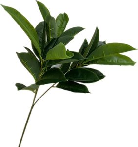Árbol artificial para interior/exterior con 27 hojas verdes grandes, decoración floral navideña, plantas artificiales de pared - Product Image 2