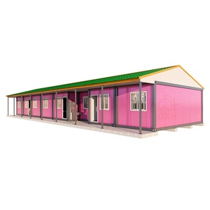 Maison préfabriquée en conteneur isolé sur mesure, classe scolaire pour étudiants, bureau avec toit à double pente - Product Image 1