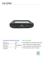 Panneau de commande tactile à capteur de vision Key-enc IV2-CP50 d'occasion, écran tactile résistif pour l'automatisation industrielle