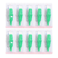 Stylos adaptateurs à pointe tatouage de style nouveau pour l'exportation ; Outil de pratique pour débutants ; Aiguilles colorées, 10 pièces par paquet
