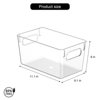 Conteneur de stockage alimentaire multifonctionnel empilable rectangulaire en PET moulé par injection pour la cuisine et la salle de bain, légumes et fruits