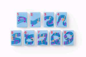 Mahjong Americano de Lujo Moderno con Temática Musical, 160 Piezas, Melamina Acrílica, Mapa de Ciudad y Diseño Floral, Regalos para Fiestas - Product Image 5