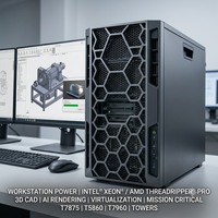 Estación de Trabajo en Torre Dell Precision T7875 T5860 T7960, Intel Xeon, AMD Threadripper PRO, para Diseño CAD 3D y Renderizado con IA