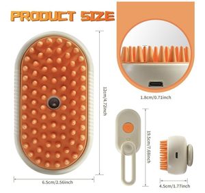 Cepillo de Masaje Eléctrico para Mascotas con Mango, Cepillo de Vapor 3 en 1 para Gatos, Cepillo de Vapor con Mango para Mascotas, Peine para Mascotas con Vapor para Perros - Product Image 2