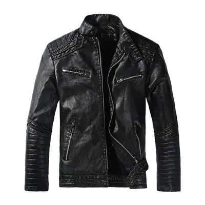 New Men's Autumn And Winter Men High Quality Fashion Coat Leather Jacket Motorcycle Style Male Business Casual Jackets