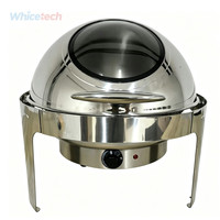 Chauffe-Plat Rond Commercial en Acier Inoxydable Buffet Line WT1331 120V 60Hz 400W 6L