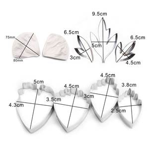 AK 7 Pièces En Acier Inoxydable <span class=keywords><strong>Pivoine</strong></span> Cutter 2 Pièces Silicone Veiner Moules Pétale Texture Outil Gumpaste Fleur Outils De Fabrication - Product Image 3