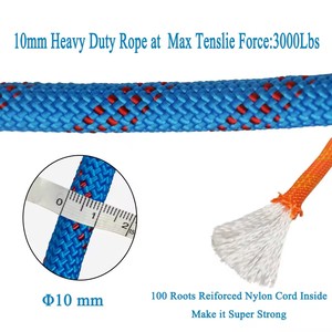 Corde de sécurité marine de haute qualité, anneau en D multicolores, pour l'escalade, le travail en hauteur, l'entretien, le sauvetage d'urgence, la traction - Product Image 5
