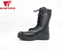 Sepatu bot kulit sapi asli, sepatu bot Ankle hitam kulit penuh tahan air tembus udara untuk penggunaan musim panas dan dingin