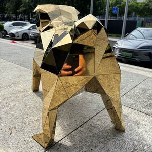 Décoration extérieure de jardin Grande taille en acier inoxydable noir Animal en métal Chien de taureau <span class=keywords><strong>anglais</strong></span> <span class=keywords><strong>Statue</strong></span> de <span class=keywords><strong>bouledogue</strong></span> britannique à vendre - Product Image 6