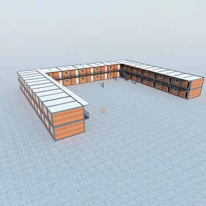 Maison conteneur préfabriquée à 2 étages et 36 chambres du fournisseur, assemblage rapide, certifiée ISO9001, dortoir en acier moderne pour usage en appartement - Product Image 6