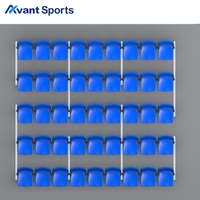 Chaises de stade modulaires empilables Avant Sports |   Pliable, installation rapide et gain de place |   Sièges temporaires en HDPE pour événements sportifs