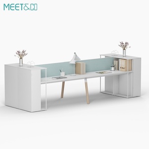 New Arrival L-Shaped MDF Modern Office Furniture Wooden Staff Workstations 4-Person Convertible Office Partitions <b>Desk</b> Cabinet - Product Image 4