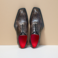Übergrößen Goodyear Herren Norweigh Stitch Oxford Schuhe Handgenähte Hochwertige Echtleder Schnürschuhe mit Abgeschrägter Sohle Anzugschuhe