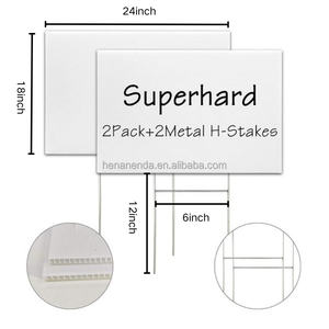 Segni all'ingrosso del cortile di plastica dei rifiuti 18x24 con segni di prato del cortile di h-stakes - Product Image 3
