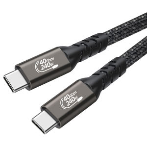 Câble usb4 240w 40Gbps usb Type C double ligne de données USB-C pour <span class=keywords><strong>Macbook</strong></span> <span class=keywords><strong>Pro</strong></span> 8K tv 60hz câble de données type c charge rapide 1M/1.5M - Product Image 4