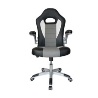 Chaise de bureau pivotante réglable en gris, fauteuil de jeux, haute qualité