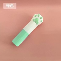 Stick à lèvres en plastique imprimé à l'écran de couleur rose en forme de griffe de chat mignon 4g avec applicateur pour la vente en gros