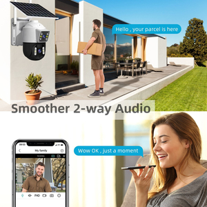 Nueva llegada V360 Mini Cámara al aire libre 4G con energía Solar 7W Panel Solar batería PTZ seguimiento automático PIR detección CMOS Sensor 1080P - Product Image 3