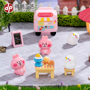 Dp Miniature Crepe Cart Table Resin Ornament Dollhouse Decoration Accessory Set - Product Image 5