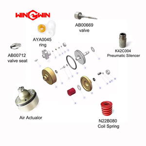Waterjet N22b080 Spiraalveer Actuator K42c004 Pneumatische Geluiddemper <span class=keywords><strong>Sugino</strong></span> Versterker Pomp Reserveonderdelen Verbruiksartikelen - Product Image 2