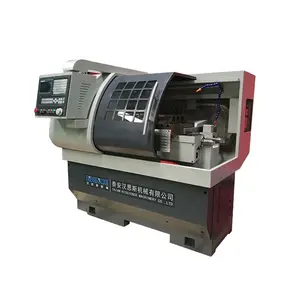 Torno cnc automático de China, mini alimentador de barra de torno cnc CK6132A