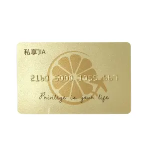 Free design! standard size luxury metallic business card sparkly gold plated vip card blank visa credit cards with magnetic