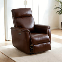 Fauteuil inclinable pivotant électrique ergonomique, canapé individuel au design traditionnel, garantie 5 ans, commande par bouton pour salon et chambre à coucher