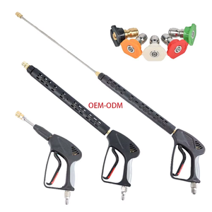 Pistolet pulvérisateur à <span class=keywords><strong>lance</strong></span> ventilée en laiton haute puissance de 16 pouces, 5000 PSI, 10 GPM, nouvelle pièce d'équipement de nettoyage à l'eau pour Hidrolavadora Nettoyeur - Product Image 1