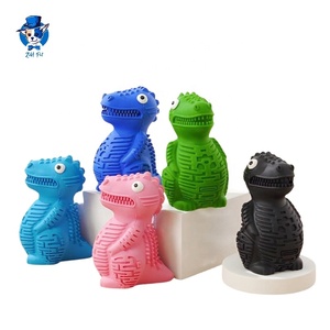 Juguete de Goma Natural Duradero y Multicolor con Forma de Dinosaurio para Perros Venta al por Mayor de Fábrica Juguete para Mascotas Indestructible para Limpieza Dental y Premios - Product Image 1