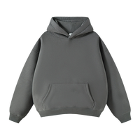 Sweat à capuche surdimensionné de haute qualité 350 g/m², personnalisable avec logo, unisexe, noir, épais, pour hommes